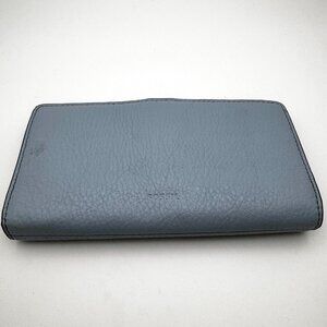 Fossil Light blue leather slim bifold wallet with RFID blocking